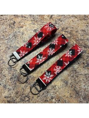 Handmade Cotton Wristlet Key Fob